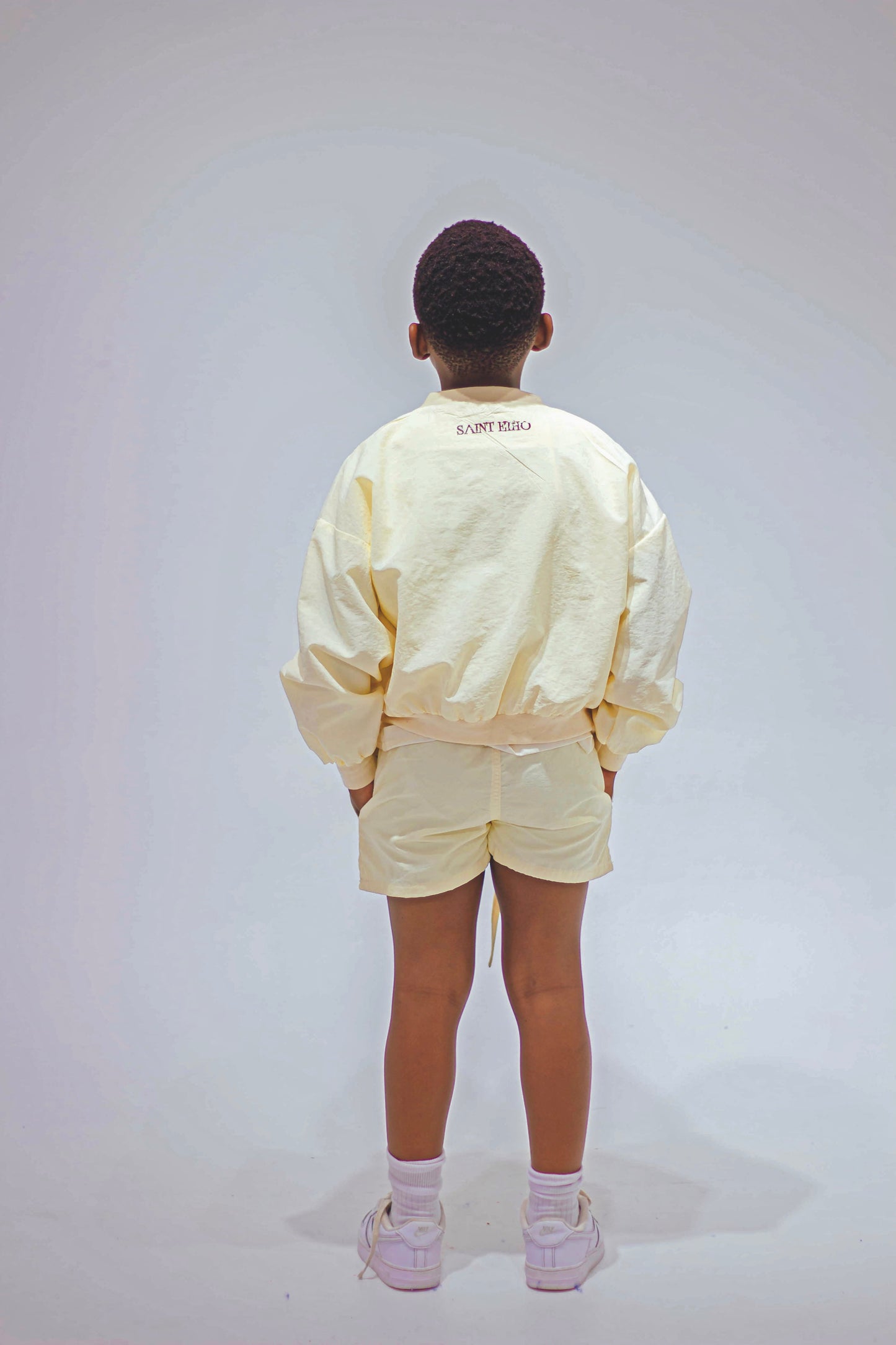Cream Jacket and Shorts Set