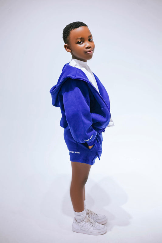 Blue Sweater and Short Pants Set