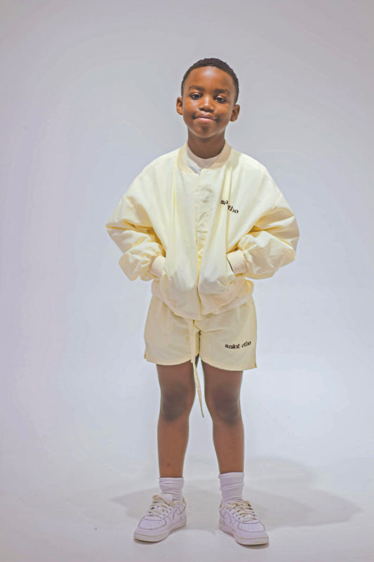 Cream Jacket and Shorts Set